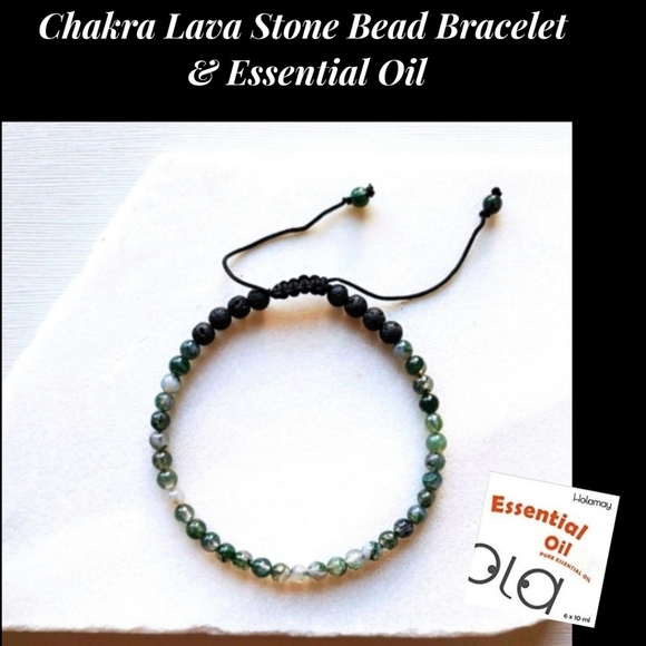 Lava Beads Diffuser Bracelet Jewelry - Charkha Lava Stone Bracelet & Essential Oil